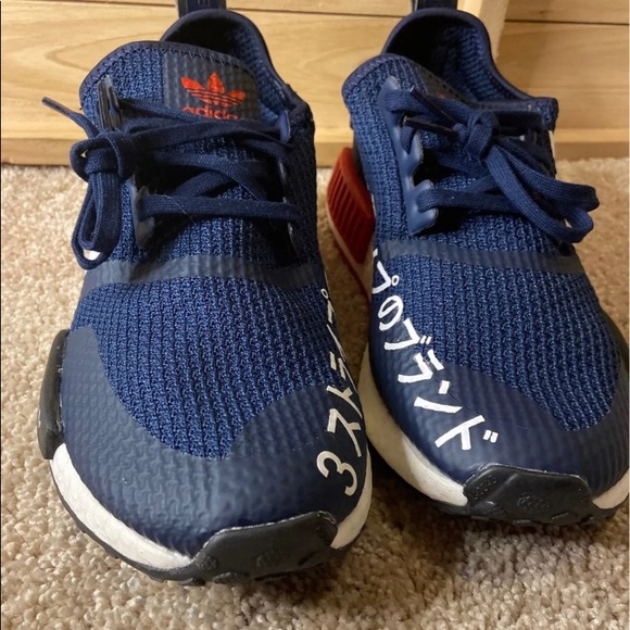 Adidas NMD R1 Collegiate Navy/Cloud White-Scarlet - Picture 2 of 5